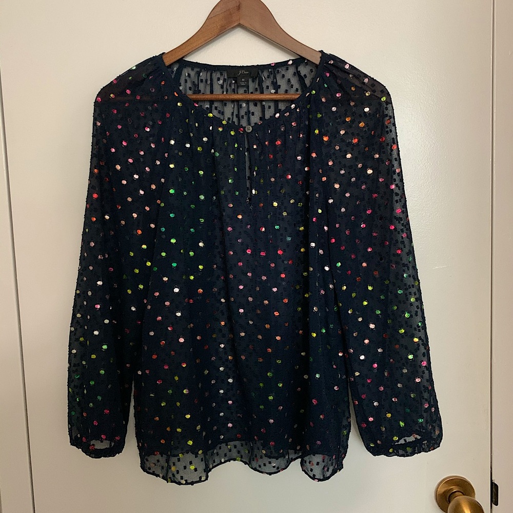 J. Crew Polka Dot Blouse